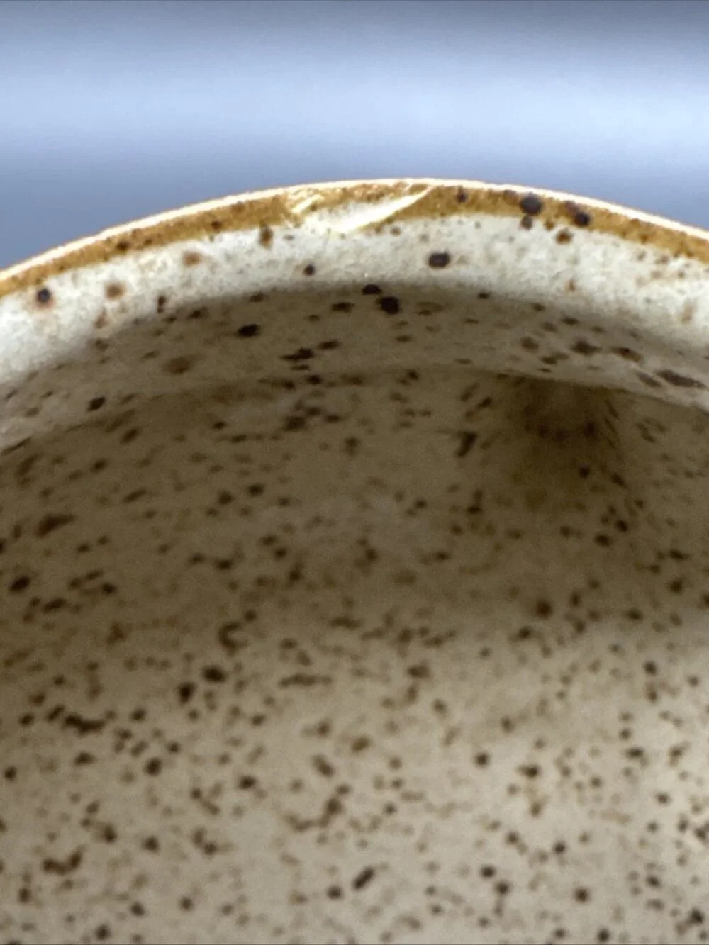 Studio Pottery Speckled Moon Face Style Vase Planter Unsigned Female Eyelash